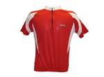 SHIMANO dres krátký rukáv, bílá/červená, M