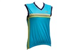 SHIMANO dres dámský bez rukávů, modrá/žlutá, L