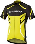 SHIMANO PRINT dres krátký rukáv, lime žlutá