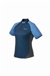 SHIMANO dámský dres krátký rukáv, modrá/zelená, S
