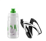ELITE KIT CEO košík černý lesklý + láhev JET čirá/zelená, 350 ml