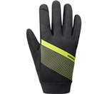 SHIMANO WIND CONTROL rukavice (10°C), reflexní žlutá