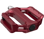 SHIMANO pedály MTB-ostatní PD-EF202 Flat Pedal bez zarážek bez odrazek červená pro E-Bike/Trekking