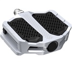 SHIMANO pedály MTB-ostatní PD-EF205 Flat Pedal bez zarážek bez odrazek stříbrná pro E-Bike/Trekking