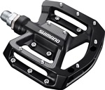 SHIMANO pedály MTB-ostatní PD-GR500 Flat Pedal bez zarážek bez odrazek černá pro BMX/DH