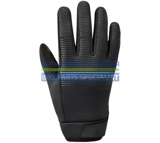 SHIMANO Windbreak Thermal Reflective rukavice (5-10°C), černá