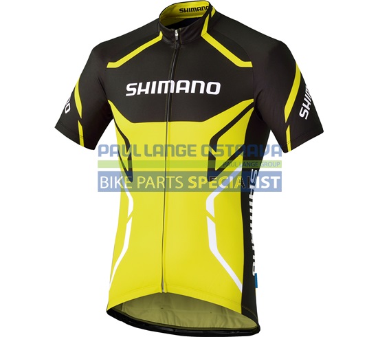 SHIMANO PRINT dres krátký rukáv, lime žlutá