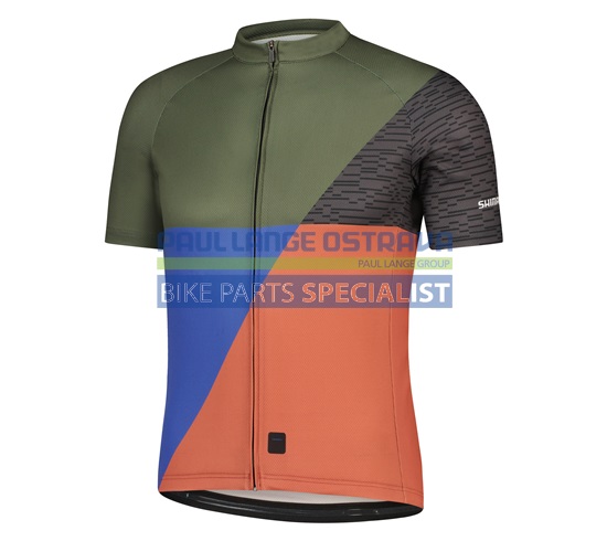 SHIMANO pánský IRODOORI dres krátký rukáv, olivová
