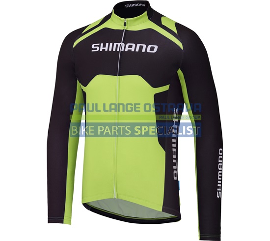SHIMANO Thermal Print dres s dlouhým rukávem Team, electric zelená