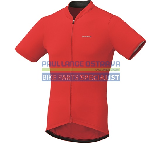 SHIMANO dres krátký rukáv, červená