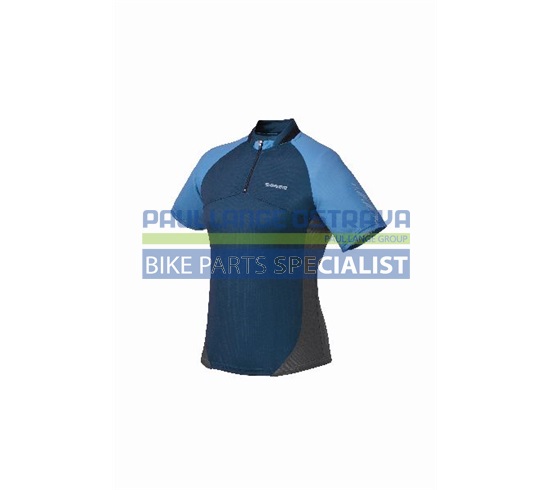 SHIMANO dámský dres krátký rukáv, modrá/zelená, S