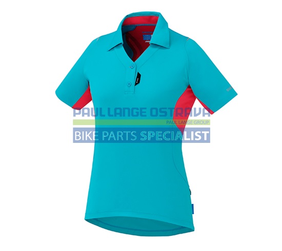 SHIMANO dámský polo dres, emerald zelená