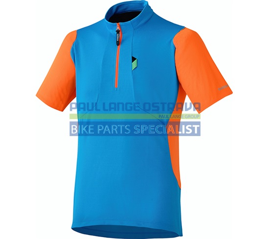 SHIMANO Touring dres, modrá/oranžová