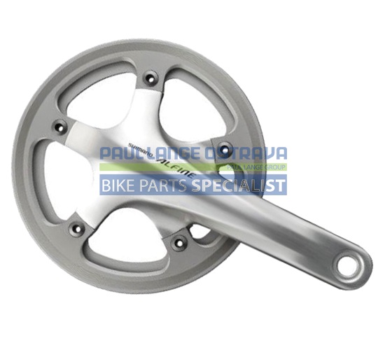 SHIMANO kliky ALFINE FC-S501 integr.klika 1x8 170 mm 45z stříbrné +BB misky + double kryt bal
