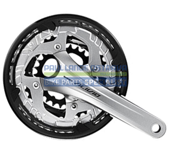 SHIMANO kliky ALIVIO FC-T4060 integr.klika 3x9 175 mm 44x32x22z bez BB misek s krytem černé