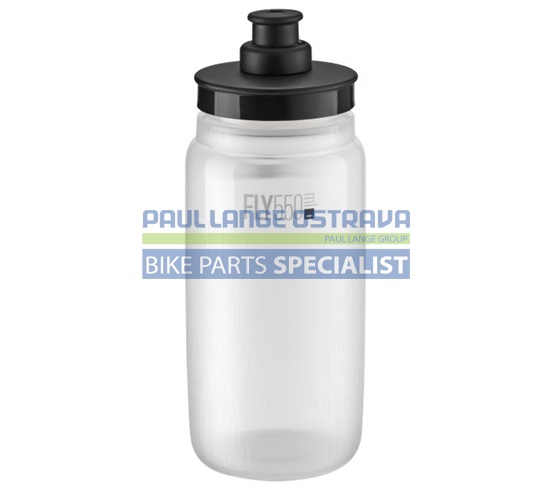 ELITE láhev FLY TEX, 550 ml, průhledná, černé víčko