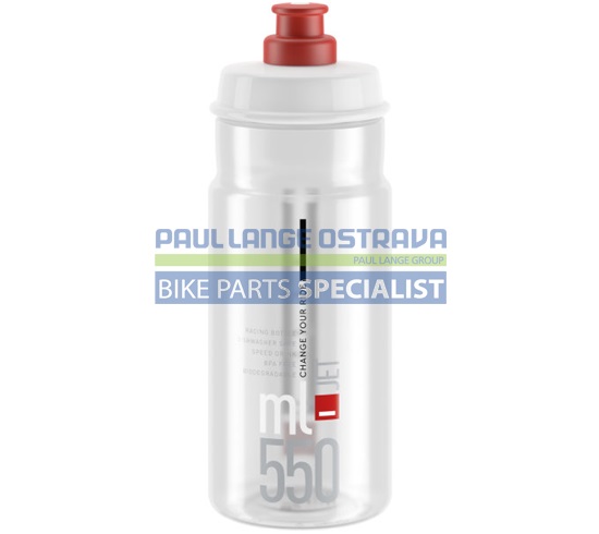 ELITE láhev JET čirá/červené logo, 550 ml