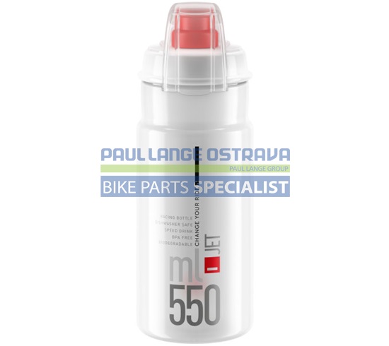 ELITE láhev JET PLUS čirá/červené logo, 550 ml