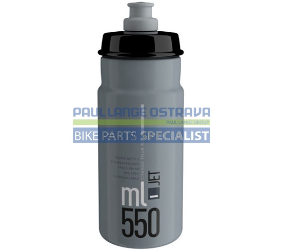 ELITE láhev JET šedá/černé logo 550 ml