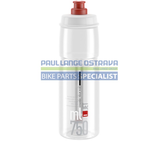 ELITE láhev JET čirá/červené logo, 750 ml