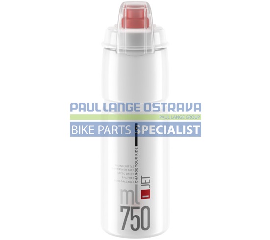 ELITE láhev JET PLUS čirá/červené logo, 750 ml