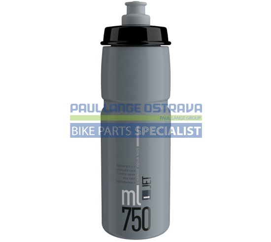 ELITE láhev JET šedá/černé logo 750 ml