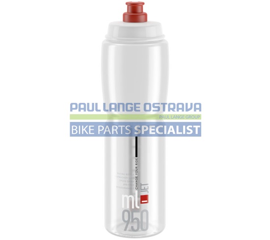 ELITE láhev JET čirá/červené logo, 950 ml