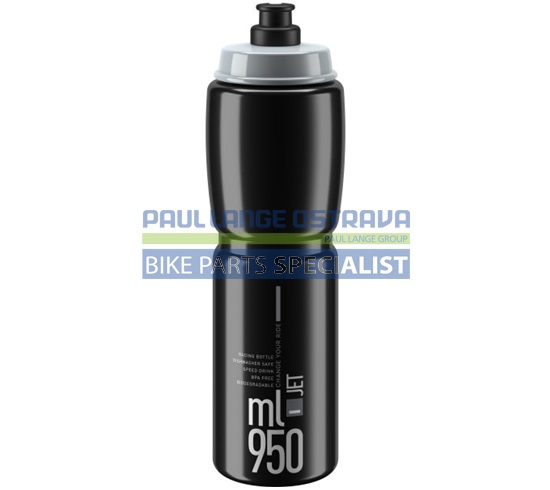 ELITE láhev JET černá/šedé logo, 950 ml