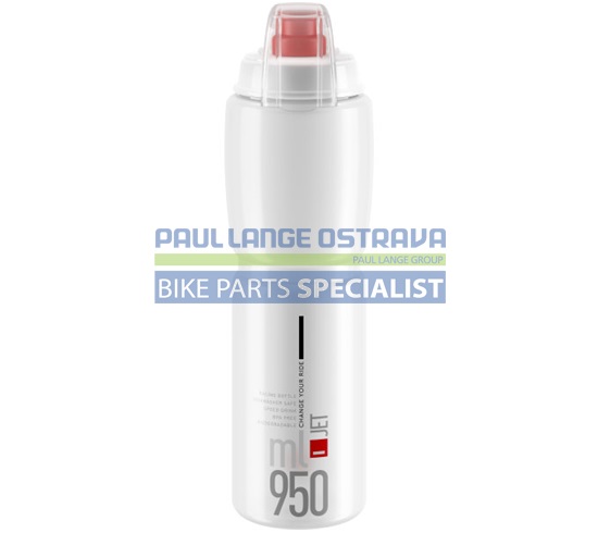ELITE láhev JET PLUS čirá/červené logo, 950 ml