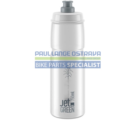 ELITE láhev JET GREEN čirá/šedé logo 750 ml