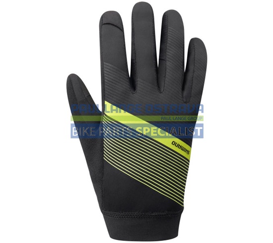 SHIMANO WIND CONTROL rukavice (10°C), reflexní žlutá