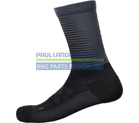 SHIMANO S-PHYRE MERINO TALL ponožky, černá/šedá,