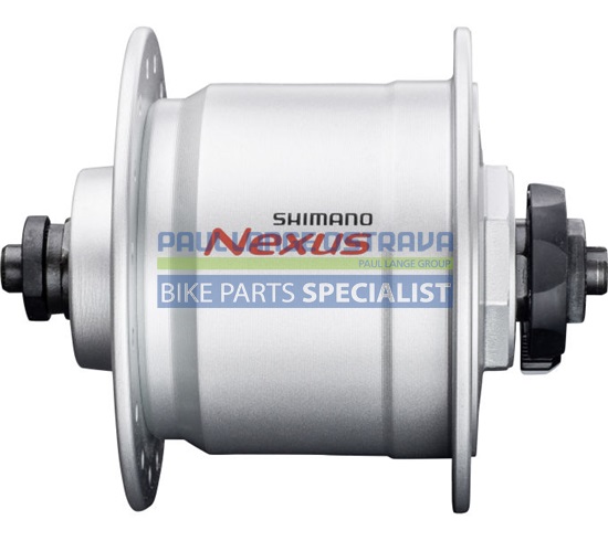 SHIMANO dynamo nába NEXUS DH-C3000-3N 3 W pro ráfkovou brzdu, 32 děr, (rychloupínák), stříbrná bal