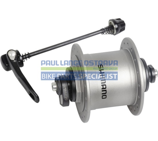 SHIMANO dynamo nába ALIVIO DH-T4000-1N 1,5 W pro ráfkovou brzdu, 32 děr, (rychloupínák), stříbrná ba