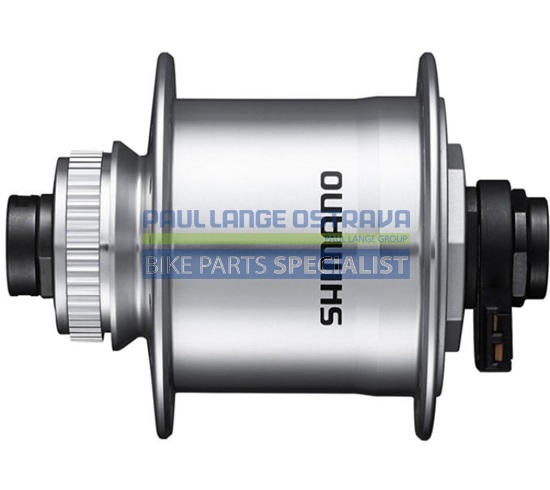 SHIMANO dynamo nába NEXUS DH-UR705-3 pro kotouč (centerlock), 32 děr, náprava 12 mm stříbrná bal