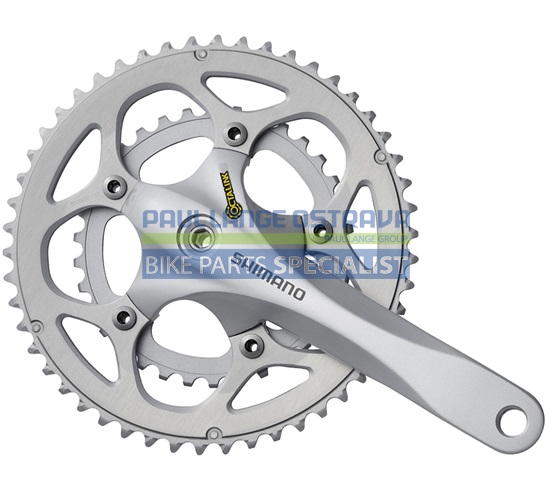 SHIMANO kliky SORA FC-R345 oktalink 2x9 175 mm 50x34z bez krytu stříbrné