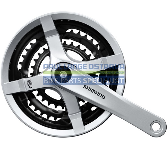 SHIMANO kliky TOURNEY FC-TY501 4hran 3x6/7/8 170mm 48x38x28z s krytem stříbrné