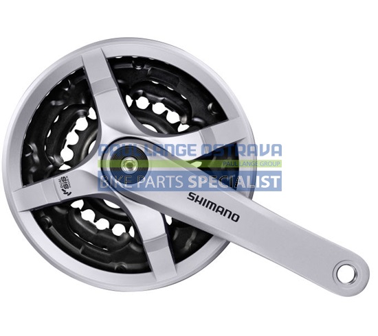 SHIMANO kliky TOURNEY FC-TY501 4hran 3x6/7/8 175 mm 42x34x24z s krytem stříbrné