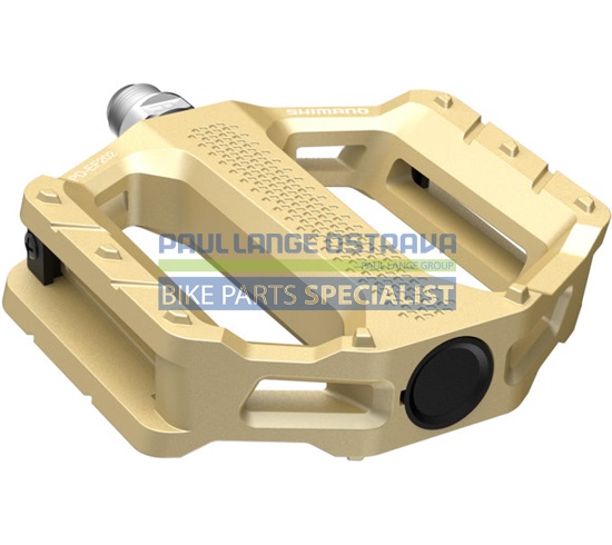 SHIMANO pedály MTB-ostatní PD-EF202 Flat Pedal bez zarážek bez odrazek zlatá pro E-Bike/Trekking