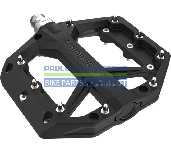 SHIMANO pedály MTB-ostatní PD-GR400 Flat Pedal bez zarážek bez odrazek černá pro BMX/DH