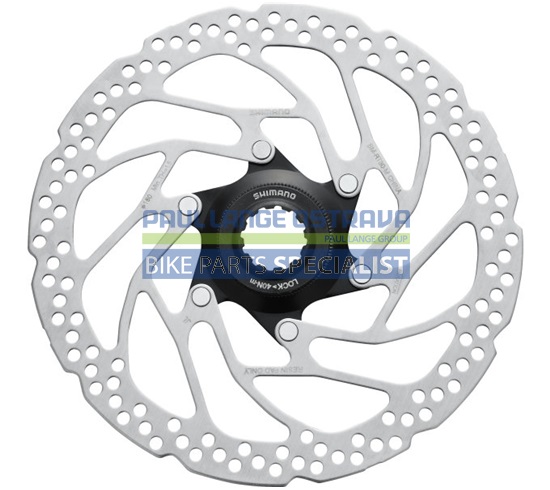 SHIMANO brzdový kotuč ALTUS SM-RT30 center lock 180 mm + lock ring vnitřní+vnější pouze pro resin de