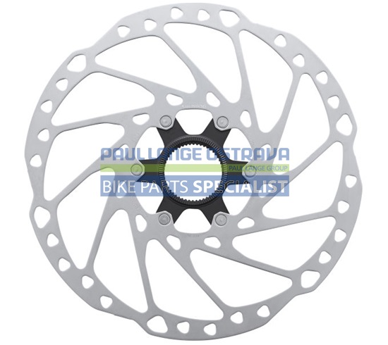 SHIMANO brzdový kotuč DEORE SM-RT64 center lock 203 mm + lock ring vnitřní+magnet bal