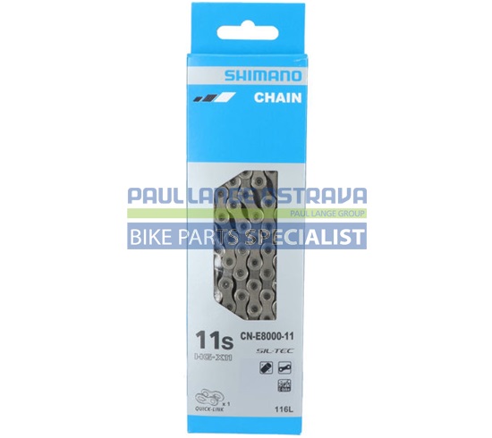 SHIMANO řetěz E-BIKE CN-E8000-11 11rychl 116čl. s rychlospojkou 1 ks