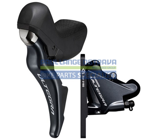 SHIMANO kot brzd-set ULTEGRA BR-R8025-KIT přední/ST-R8025(J-kit) FLAT MOUNT polymer+chladič SMBH90/1