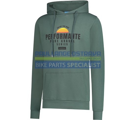 SHIMANO GRAPHIC HOODIE mikina, pánská, zelená