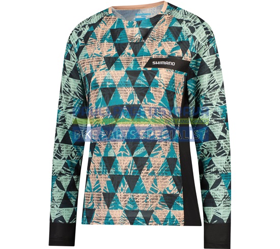 SHIMANO SAIKO dres s dlouhým rukávem, dámský, černá/zelená, M