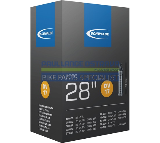 SCHWALBE duše 28", 28/47-622/635, DV 40 mm, STANDARD, BUTYL, 150 g