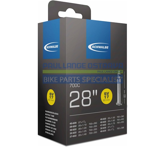 SCHWALBE duše 28", 28/47-622/635, SV 60 mm, STANDARD, BUTYL, 150 g