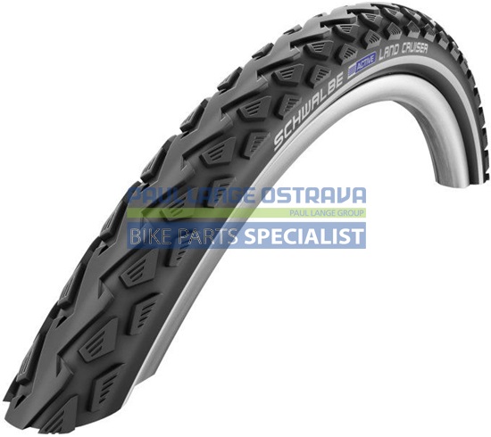 SCHWALBE plášť LAND CRUISER,47-622,28x1.75,K-Guard,dušový,drát,820 g,černá