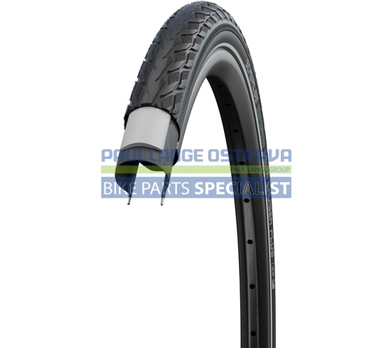 SCHWALBE plášť DELTA CRUISER PLUS,40-622,28x1.50,700x38C,PunctureGuard,dušový,drát,890 g,černá/refle